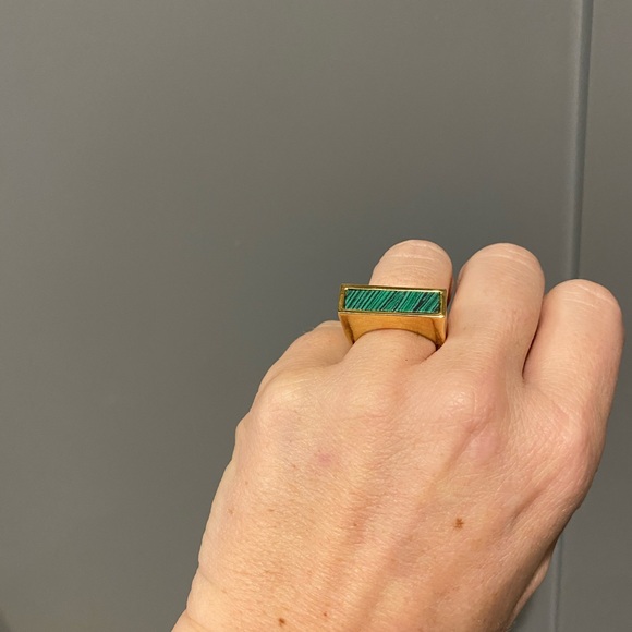 Trina Turk malachite ring size 7 - Picture 6 of 7
